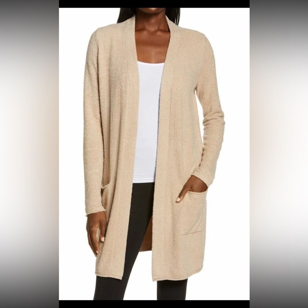 BAREFOOT DREAMS COZYCHIC LITE LONG CARDIGAN SOFT CAMEL SZ S